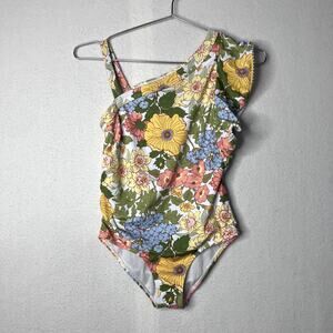 Janie and Jack Floral Swimsuit 12 Girls One Piece